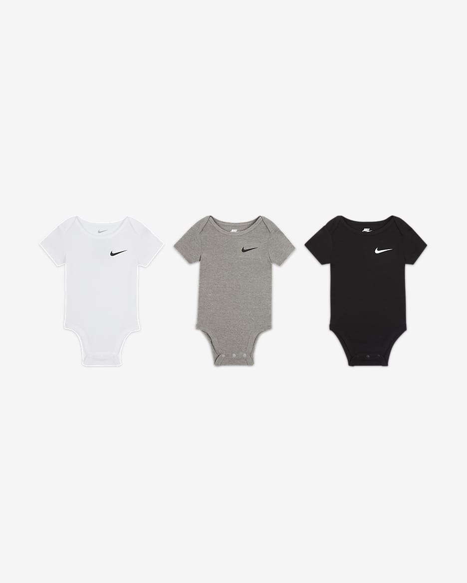 Nike Mini Me Baby 0 9M 3 Pack Bodysuits. Nike